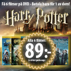6 Harry Potter filmer för 89 kr