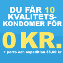 Kondomer 10 st för 0 kr