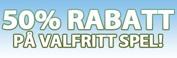 50% rabatt på Svenska Spel