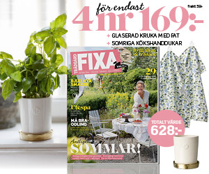 4 nr av tidningen FIXA + terrakottakruka & kökshanddukar