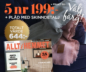 Allt i Hemmet 5 nr + pläd med skinndetalj