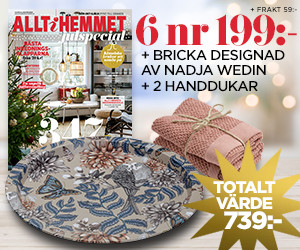 6 nr Allt i Hemmet + Nadja Wedin bricka och handdukar