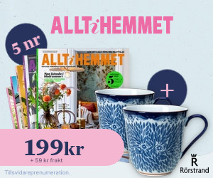 5 nr av Allt i Hemmet + Ostindia Floris-muggar Rörstrand