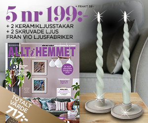 5 nr av Allt i Hemmet + ljus från Vio Ljusfabriker