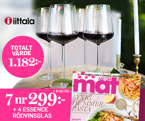 7 nr av Allt om Mat 299 kr + 4 st iittala rödvinsglas