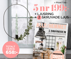 Allt i Hemmet 5 nr 199 kr + svart ljusring & skruvade ljus