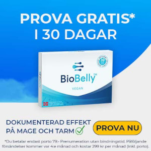 Prova BioBelly kapslar med mjölksyrabakterier i 30 dagar