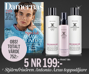 5 nr av Damernas Värld + Antonio Axu hårvårdsprodukter