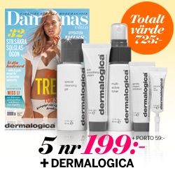 Damernas Värld 5 nr + hudvård från Dermalogica