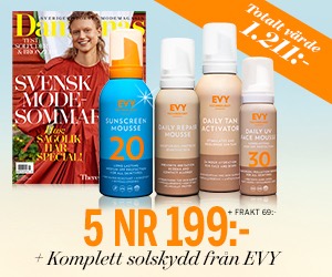 Damernas Värld 5 nr + komplett solskydd från EVY