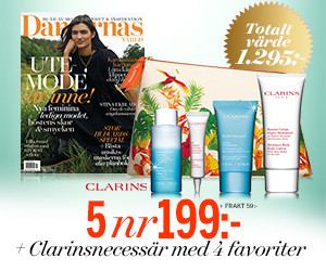 Köp 5 nr av Damernas Värld för 199 kr + Clarins lyxprodukter