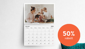 Önskefoto rabattkod ger 50% rabatt på fotokalender