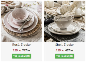 Fyrklövern välkomstpaket med porslin för 129 kr