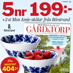 Gård & Torp 5 nr + 2 Mon Amie-skålar från Rörstrand
