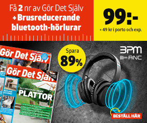 2 nr av Gör Det Själv + Brusreducerande bluetooth-hörlurar