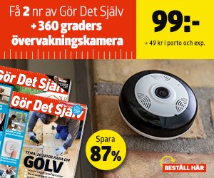 Gör Det Själv 2 nr + 360-grader övervakningskamera