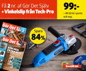 Gör Det Själv 2 nr + Vinkelslip från Tech-Pro