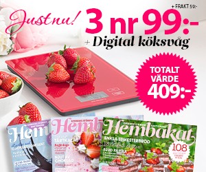 Hembakat 3 nr + digital köksvåg