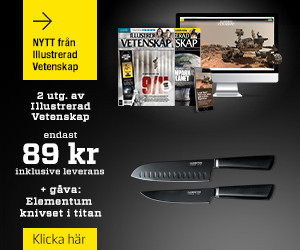 2 nr Illustrerad Vetenskap + Elementum knivset i titan