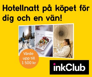 Få en hotelnatt för två när du handlar för 199 kr på inkClub