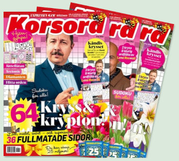6 nr av tidningen Korsord för 129 kr