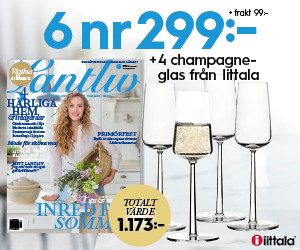 6 nr av Lantliv för 299 kr + 4 champagneglas från littala