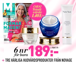 M-magasin 6 nr + hudvårdsprodukter från NovAge