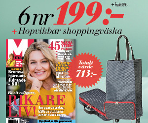6 nr av M-magasin 199 kr + hopvikbar shoppingväska