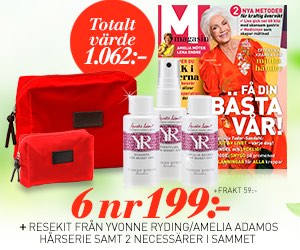 M-magasin + resekit av Yvonne Ryding/Amelia Adamos hårserie