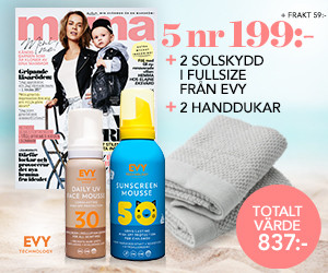 5 nr av mama + 2 st solskydd från EVY & 2-pack handdukar