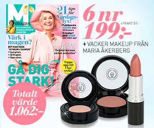 6 nr av M-magasin 199 kr + Maria Åkerberg makeup