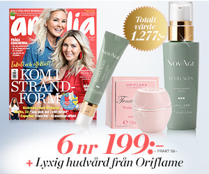 6 nr av Amelia för 199 kr + hudvårdskit från Oriflame