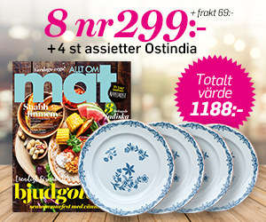 Ostindia assietter på köpet med Allt om Mat 8 nr 299 kr