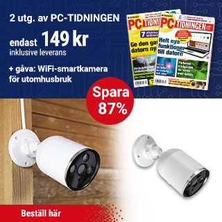 Få 2 tidningar för 149 kr + WiFi-smartkamera för utomhusbruk