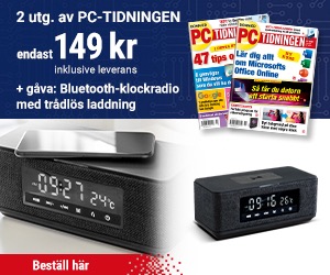 PC-tidningen 2 nr + klockradio med trådlös laddning