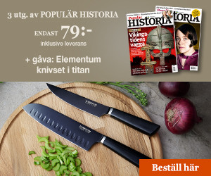 3 nr av Populär Historia 79 kr + Elementum knivset