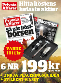 6 nr av Privata Affärer + vinset 3 delar + Placeringsguiden