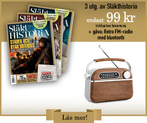 Släkthistoria 3 nr + Retro FM-Radio med bluetooth