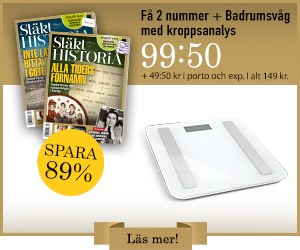 Släkthistoria 2 nr + badrumsvåg med kroppsanalys