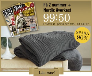 Släkthistoria 2 nr + Nordic överkast