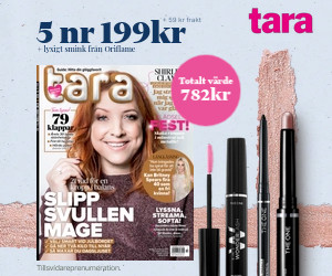 5 nr av tidningen Tara 199 kr + Oriflame smink i premie