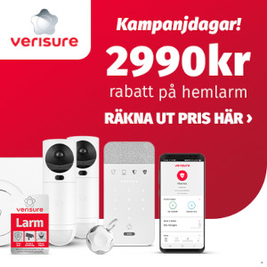 Verisure kampanj med 2990 kr i rabatt + Arlo video doorbell