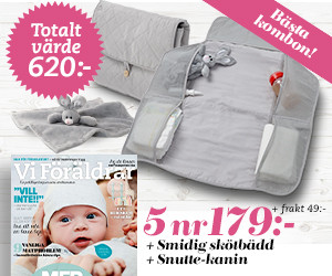 5 nummer av Vi Föräldrar 179 kr + skötbädd & snuttefilt
