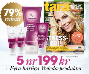 4 produkter från Weleda på köpet med tidningen Tara